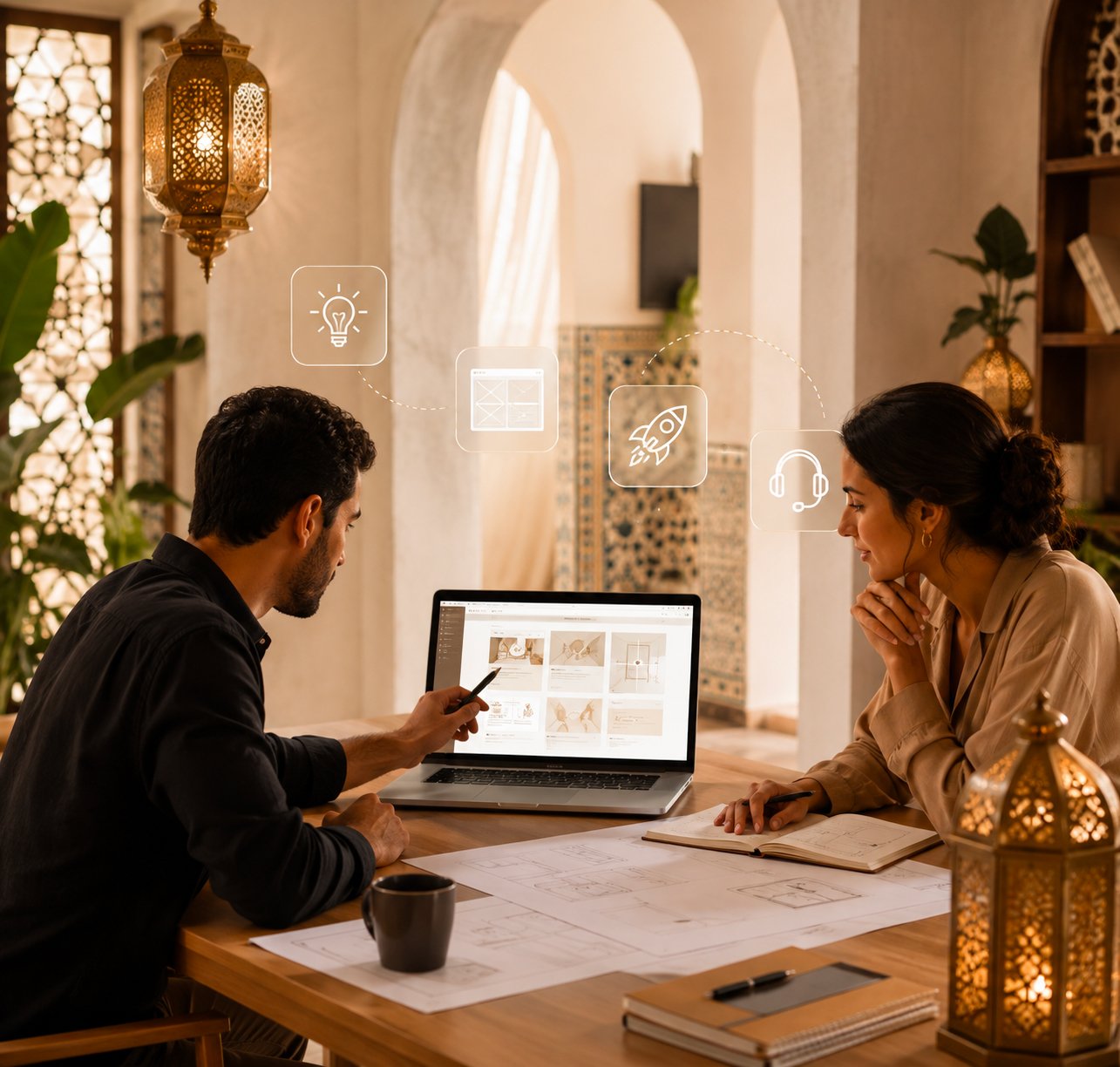 Un accompagnement digital de la première idée à la mise en ligne
