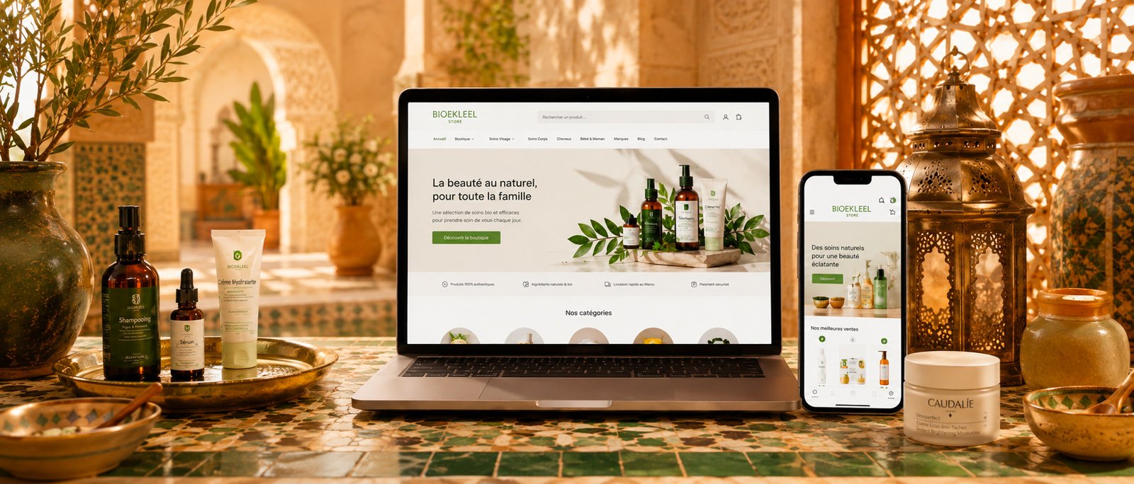 Création du site e-commerce BioEkleel au Maroc