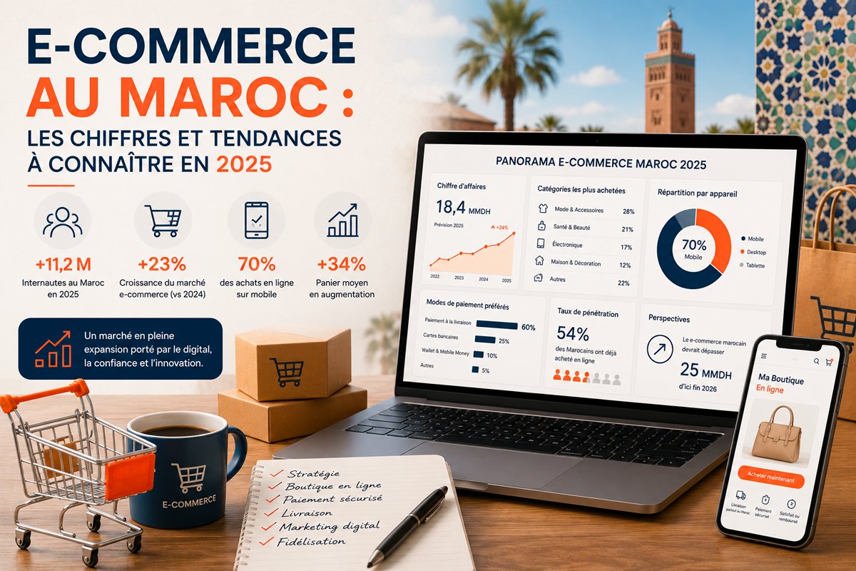 E-commerce au Maroc : les chiffres et tendances à connaître en 2025 E-commerce au Maroc : les chiffres et tendances à connaître en 2025