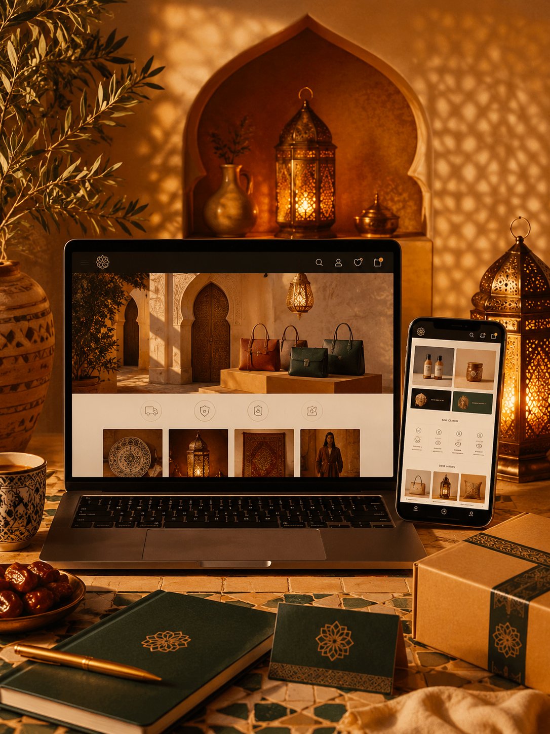 Création de site e-commerce professionnel au Maroc avec boutique responsive sur ordinateur et mobile