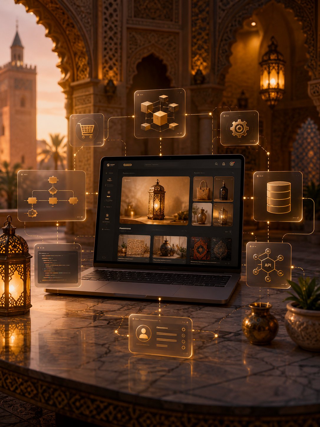 Développement e-commerce sur mesure au Maroc avec automatisations, API et fonctionnalités personnalisées