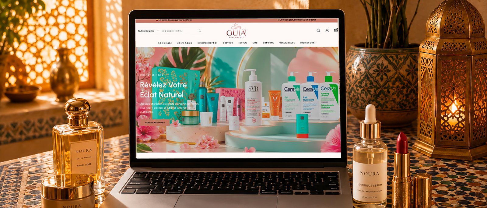 Création du site e-commerce Ouia Parfumerie au Maroc