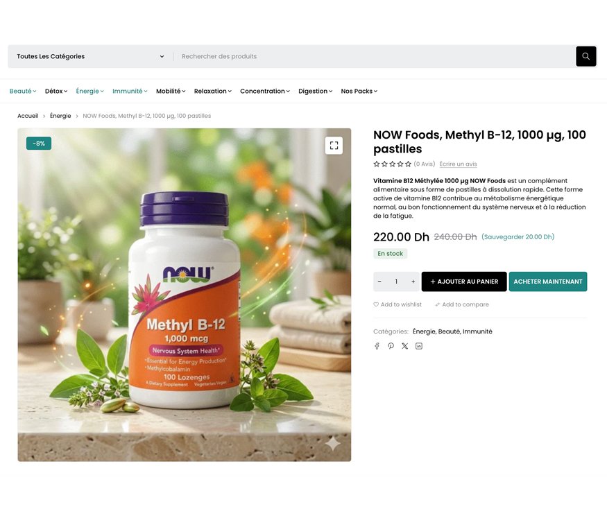 Fiche produit Bioekleel Ecommerce Maroc