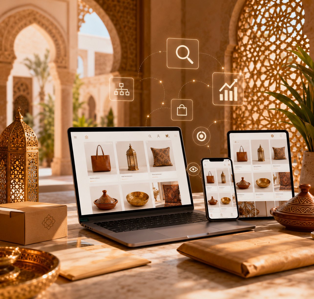Site e-commerce au Maroc avec fiches produits optimisées pour la visibilité sur Google
