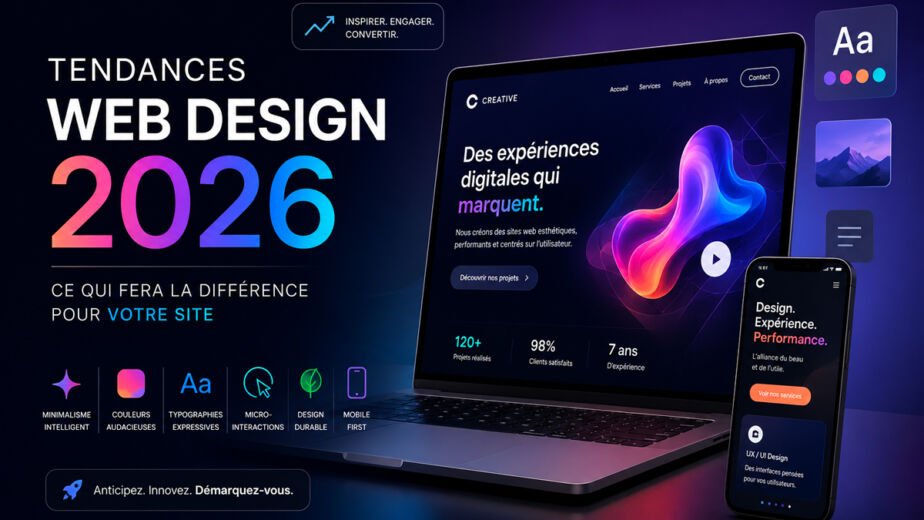 Tendances web design 2026 : ce qui fera la différence pour votre site